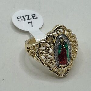 Gold plated women’s Virgin Mary Ring size 7